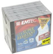 CD-R médium EMTEC Super Resistant Ceram Guard 80min, 700MB, 52x speed, balení 10ks v krabičce - -