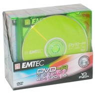 EMTEC DVD-R Rainbow 10pcs in SLIM box - Media