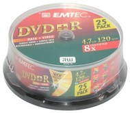 DVD+R médium EMTEC Fantastic Security 4.7GB, 8x speed, balení 25ks cakebox - -