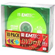EMTEC DVD+R COLOUR 10pcs in SLIM box - Media