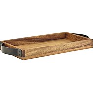 GENWARE Acacia tray, with metal handles, 32,5 × 17,5 cm, height 3,5 cm - Tray