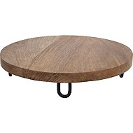 Serving board on foot, mango wood, diameter 29 cm, height 6 cm - Cutting Board