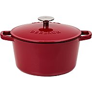 Gerlach Cast iron pot with lid. NATUR 21 cm 3 l burgundy - Pot