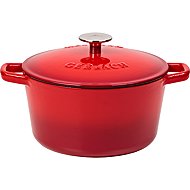 Gerlach Cast iron pot with lid. NATUR 21 cm 3 l red - Pot