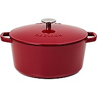 Gerlach Cast iron pot with lid. NATUR 26 cm 5 l burgundy - Pot