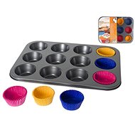GERIMPORT Muffinform 12 Stück + Papierförmchen 60 Stück - Springform