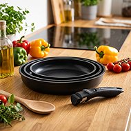 Gerlach Set of 4 pcs 20/24/28 cm ILAG XERA DUR 2 + Removable handle 1 pcs, black - Cookware Set
