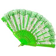 GGV Cloth fan 44 × 24 cm, green - Costume Accessory