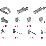 Güde GmbH Set of hanging hooks and holders - Wall Bracket