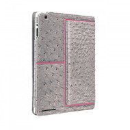 Case-mate iPad 2 Venture Case Faux Ostrich Leather Grey - Tablet Case