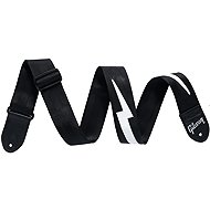 Gibson ASBOLT-BLK The Lightning Bolt Seatbelt, Black - Gitarrengurt