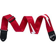Gibson ASBOLT-RED The Lightning Bolt Seatbelt, Red - Guitar Strap