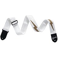 Gibson ASBOLT-WHT The Lightning Bolt Seatbelt, White - Gitarrengurt