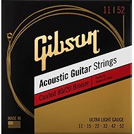 Gibson SAG-CBRW11 Coated 80/20 Bronze Acoustic Guitar Strings 11-52 Ultra-Light - Strings