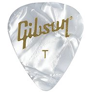Gibson APRW12-74T Pearloid White Picks, 12-Pack, Thin - Plectrum