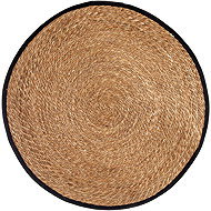 Giftdecor Knitted carpet NARO with black border, diameter 100 cm - Carpet