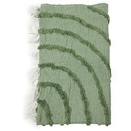 Giftdecor Fringed bedspread, 135 × 150 cm, green - Bed Cover