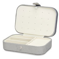 Giftdecor Jewellery box Velvet 11,5 × 16,2 × 6 cm, grey - Jewellery Box