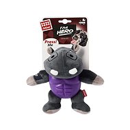 GiGwi Plush armoured hippo toy - Dog Toy