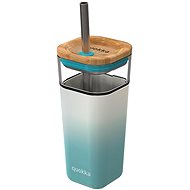Quokka Liquid Cube with straw, 540 ml, teal - Drinking Bottle