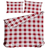 Gipetex cotton bed linen Kostka red 220 × 200 / 2 × 70 × 90 cm - Bed Linen