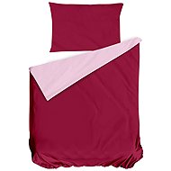 Gipetex cotton bed linen Doubleface burgundy-pink 140 × 200 / 70 × 90 cm - Bed Linen