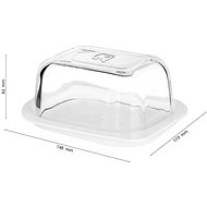 GLASMARK Glass butter dish with plastic tray - Butter Dish