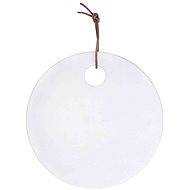 GLASSOR Marble Round Cutting Board with Leather Eyelet - Cutting Board