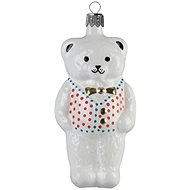 Pan Medvídek s vestičkou porcelán - Vánoční ozdoby