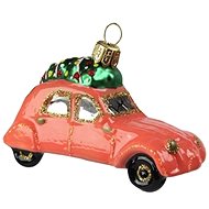 Auto se stromkem oranžová - Vánoční ozdoby