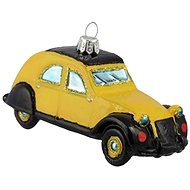 Skleněné auto žluté - Vánoční ozdoby