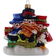 Vánoční figurka tři sněhuláčci s dárky - Vánoční ozdoby