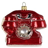 Vánoční ozdoba červený telefon - Vánoční ozdoby