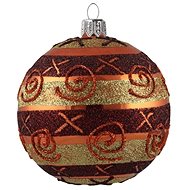 Baňka s třpytivými ornamenty - Vánoční ozdoby