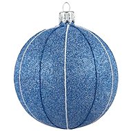 Baňka modrá s glitry - Vánoční ozdoby