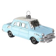 Skleněné autíčko Škoda MB 1000 světle modré - Vánoční ozdoby
