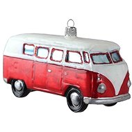 Autíčko retro bus červený - Vánoční ozdoby