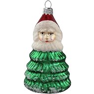 Figurka skleněná Santa stromek - Vánoční ozdoby