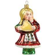 Vánoční figurka holčička s perníkem - Vánoční ozdoby