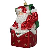 Vánoční ozdoba Santa v dárku - Vánoční ozdoby