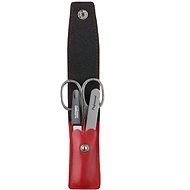 Globos Travel leather manicure set 105-86 red - Manicure Set