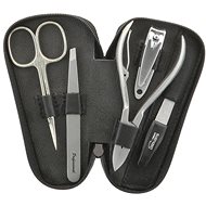Globos Men's leather manicure set with scissors Solingen 1871-89 black - Manicure Set