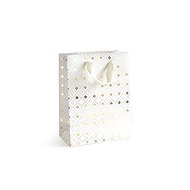 GALERIA PAPIERU S, weiß, goldfarbenes Muster - 5er-Pack - Geschenktasche