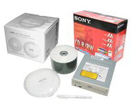 Kompletní sada pro vypalování CDWR Sony CRX230 + 50ks CD-R BenQ DataGuard 52x 80m/700MB + popisovač  - -