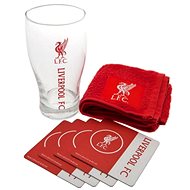 FOREVER COLLECTIBLES Liverpool FC: Wordmark - glass with coasters and towel - Glass