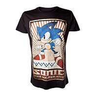 T-Shirt: Sonic – schwarzes T-Shirt mit Sonic-Motiv - T-Shirt