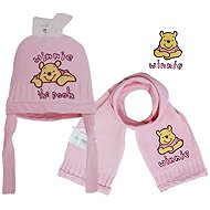 Winnie the Pooh - scarf and hat set, pink, 46 - Winter Hat