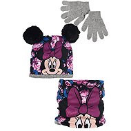 Disney Minnie - hat, neck warmer and gloves set, grey, 54 - Winter Hat
