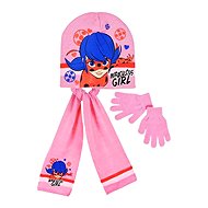 Magic ladybug - scarf, hat and gloves set, pink, 54 - Winter Hat
