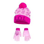 LOL - hat and gloves set, pink, 52 - Winter Hat